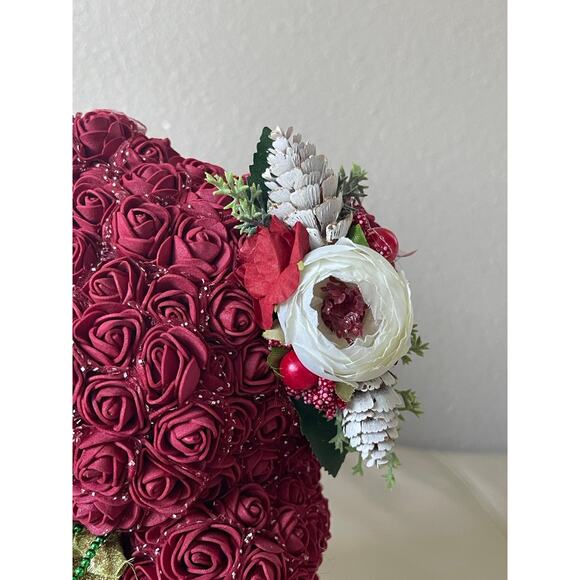 Handmade Christmas Bear From Roses - Picture 2 of 4